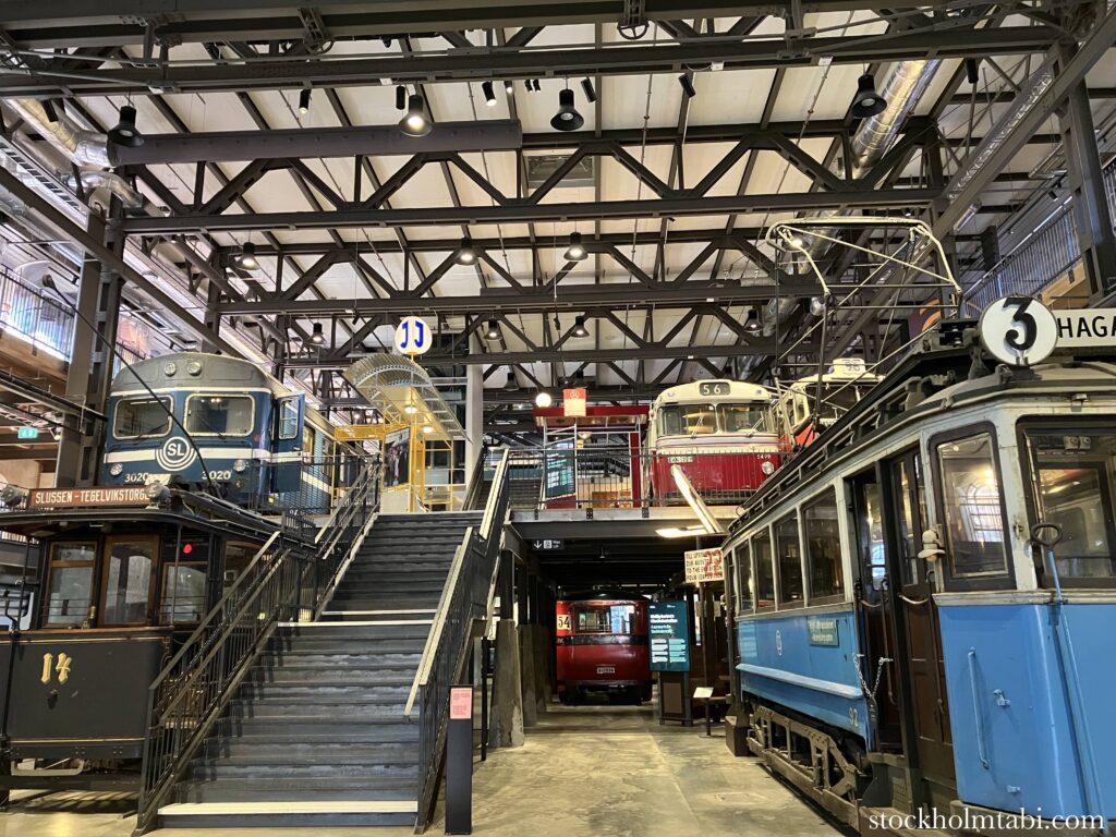 電車が並んだトラム博物館