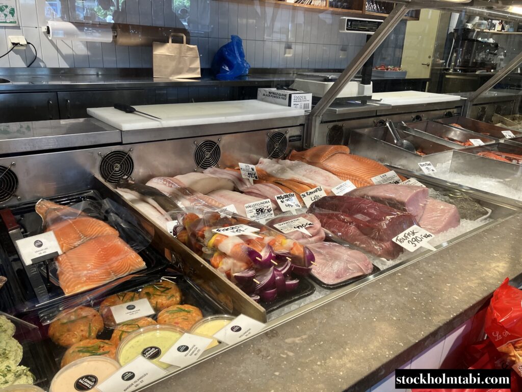 Lidingö Saluhallの新鮮なお魚