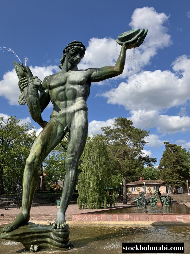 ミレスゴーデンのポセイドン彫刻
