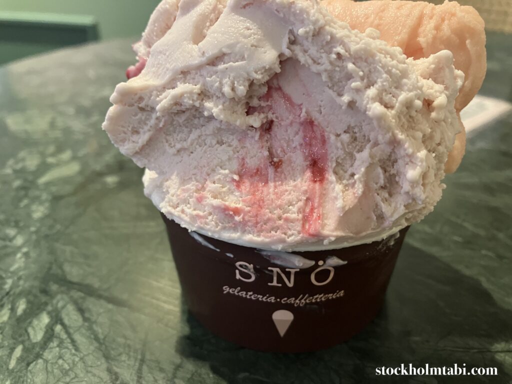 ベリー系のSNÖのジェラート