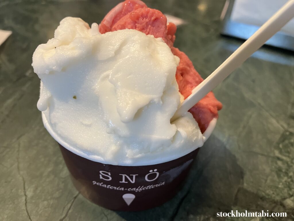 小さいサイズのSNÖのジェラート