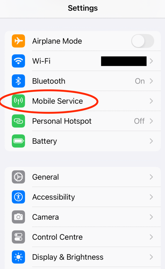AiraloのeSIMのスマホでの設定画面