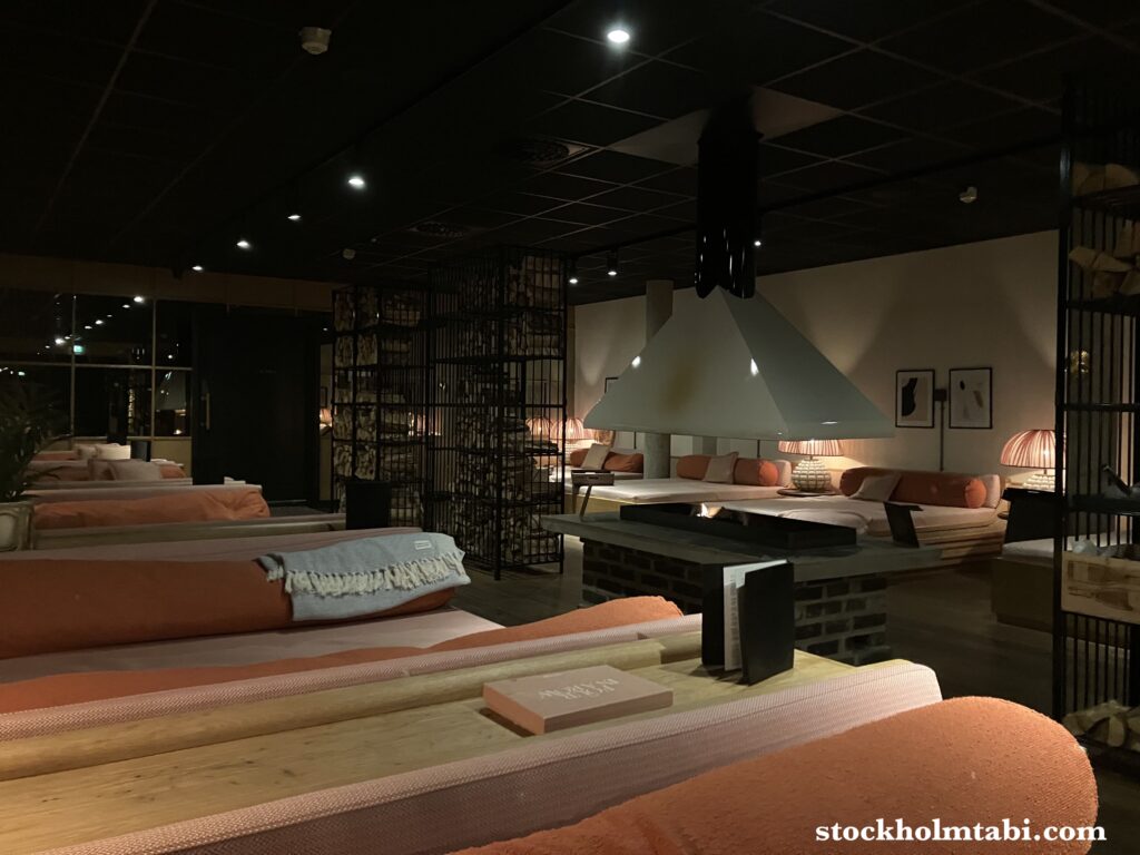 Coco Beach Clubのスパの焚き火がある部屋