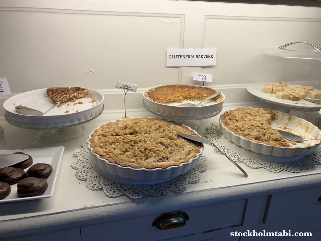 Tyresö Slottの城カフェのグルテンフリーケーキ