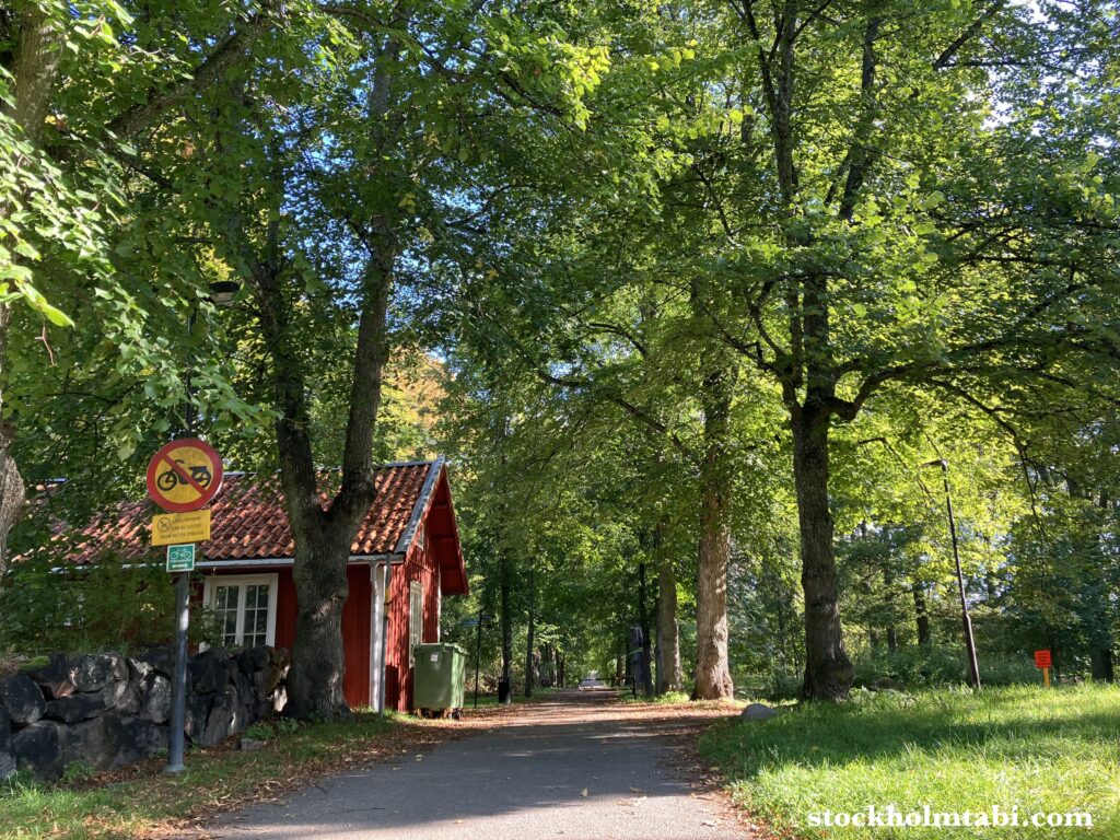 Edesbergs Slott近くの並木道