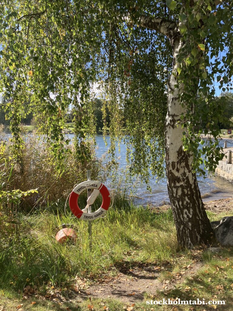 Edsvikens Gelateria近くの救命浮き輪