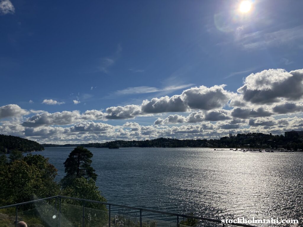 Edsvikens Gelateriaから見える穏やかな水辺