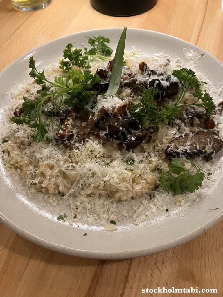 レストランB.A.R.のキノコのリゾット