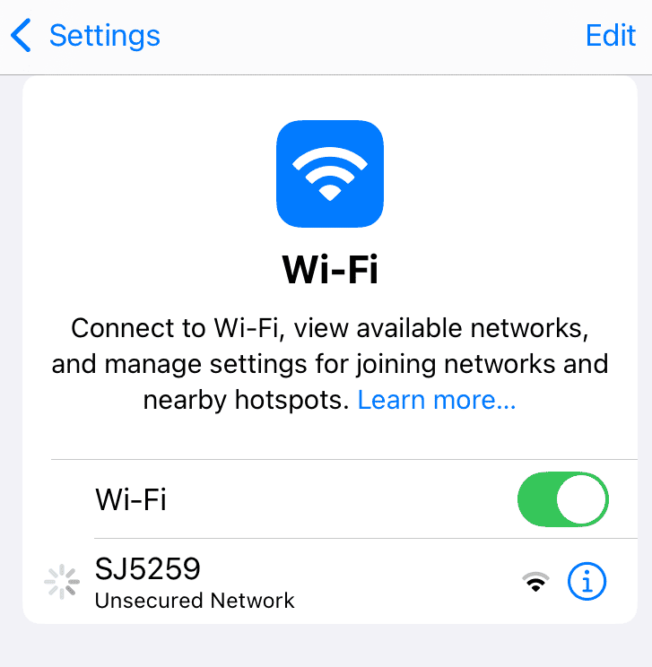 スウェーデン鉄道SJ InterCityのWiFi表示