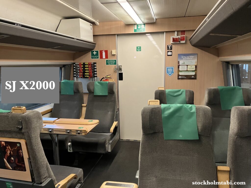 スウェーデン鉄道SJ の車内
