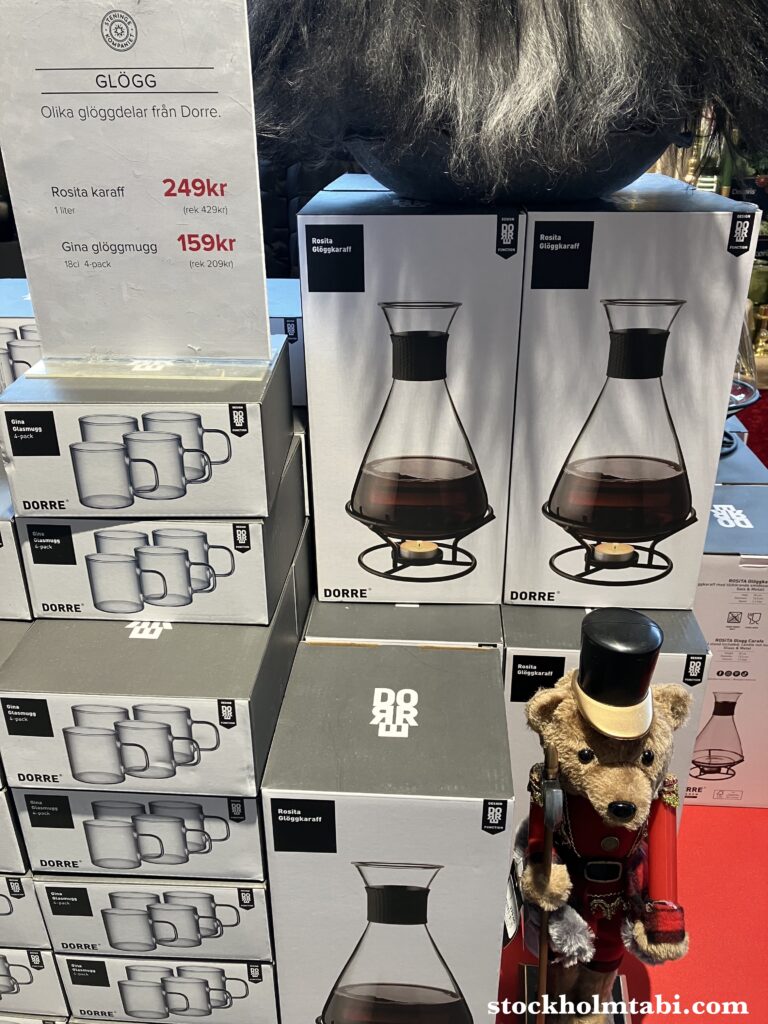 ホットワインを温めるカラフ