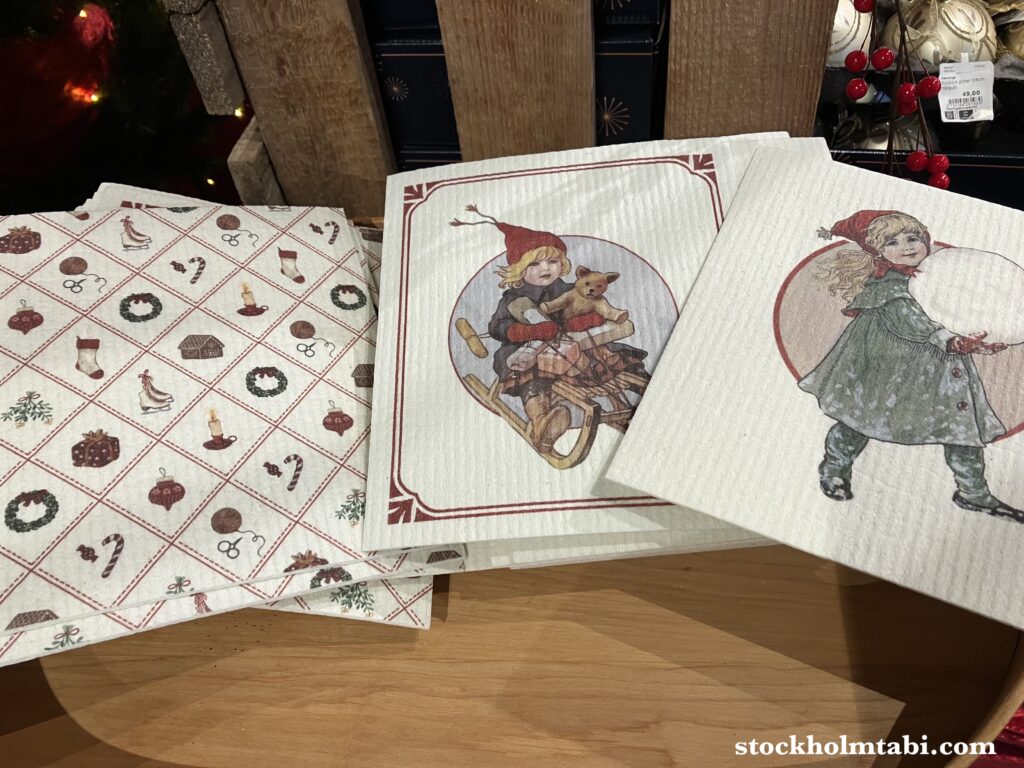 クリスマス柄のキッチンダスター