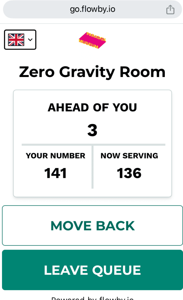 Paradox Museumの列のアプリ画面
