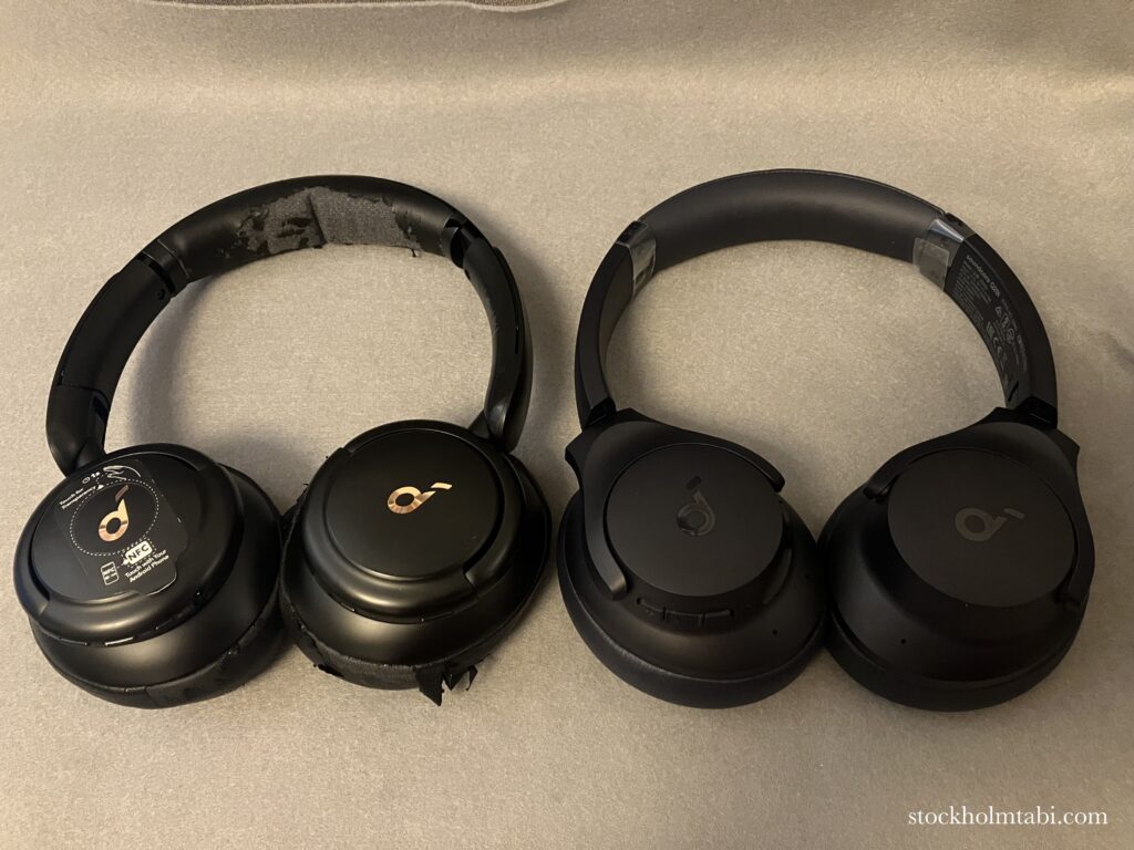 2台並んでいるアンカーのヘッドフォン