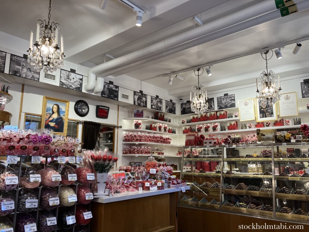 チョコレートだらけのEjes chokladfabrikの店内