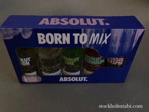 アブソルートウォッカのミニボトル5本セット