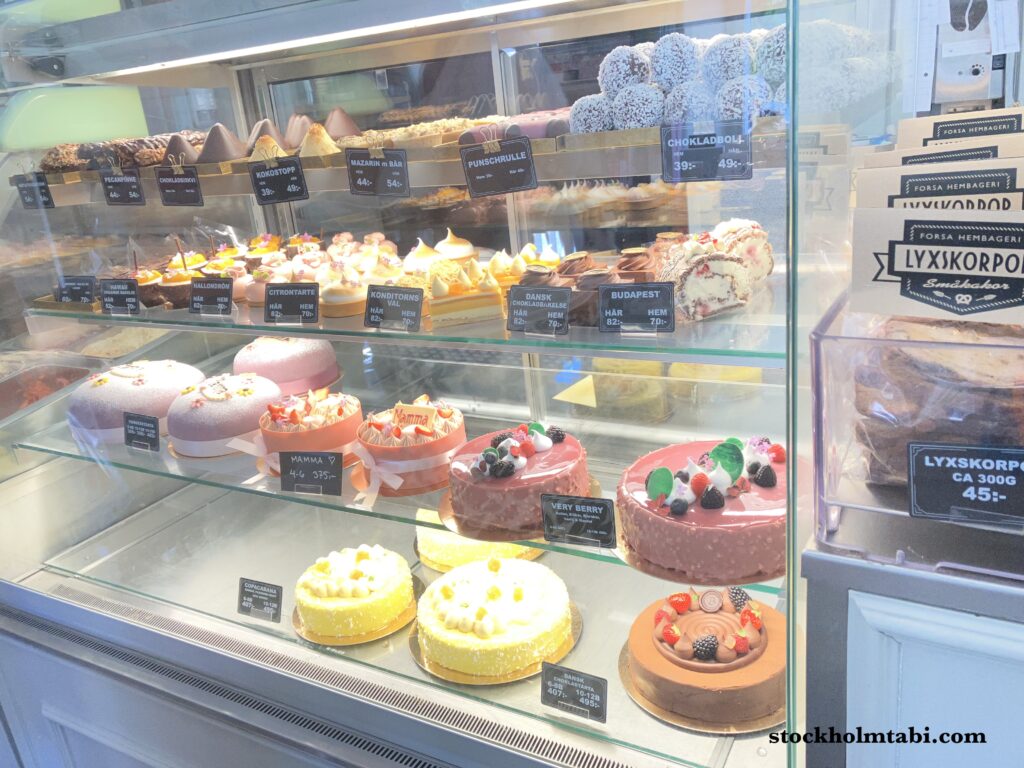ウプサラのベーカリーGuntherskaのショーケース