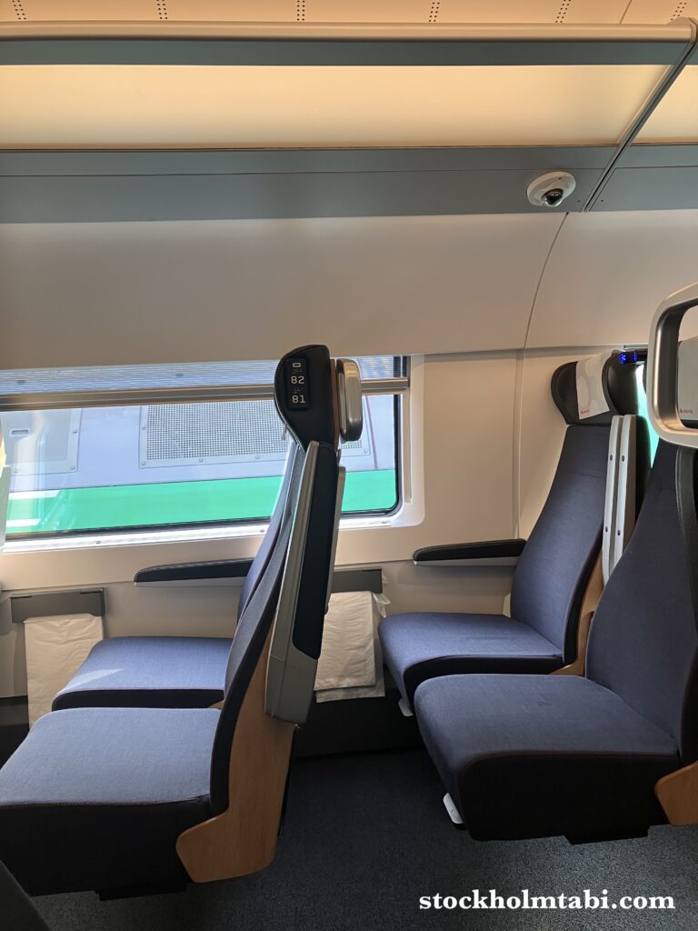 Eskilstuna（エスキルストゥーナ）までの電車内