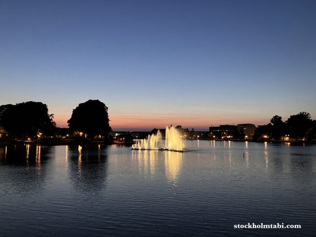 Eskilstuna（エスキルストゥーナ）の夜の川