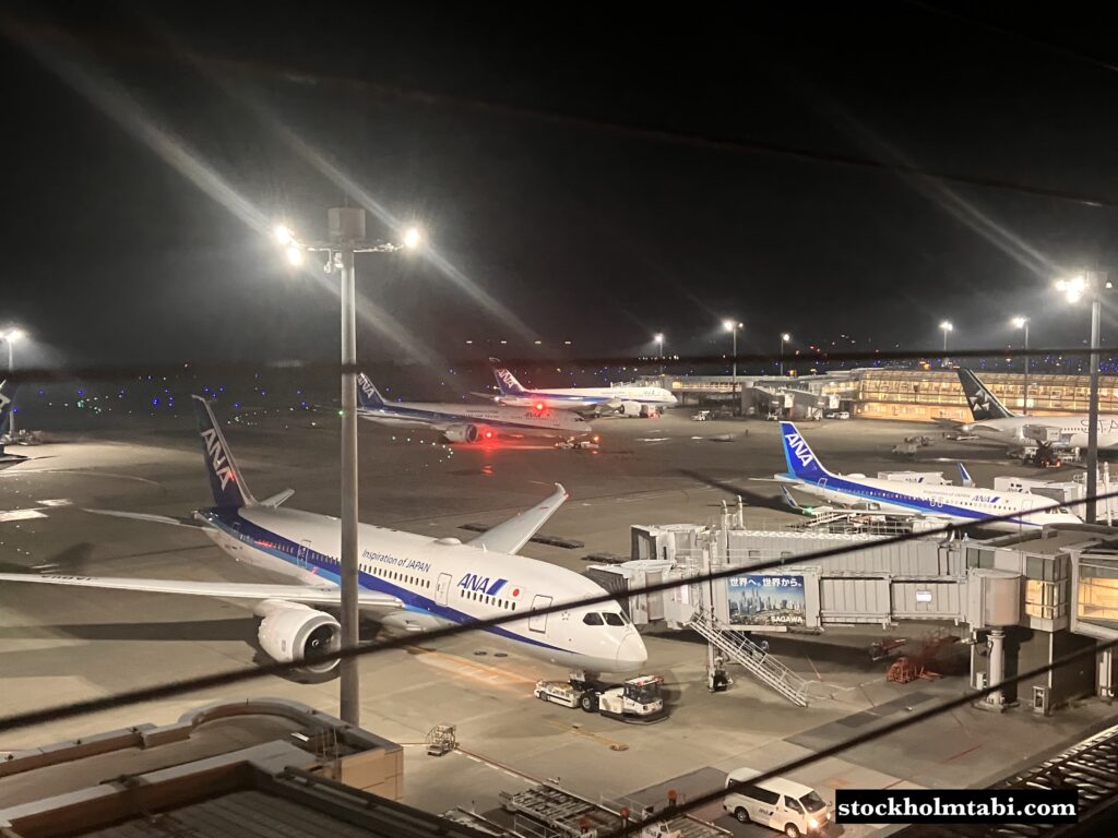 羽田空港展望デッキの飛行機