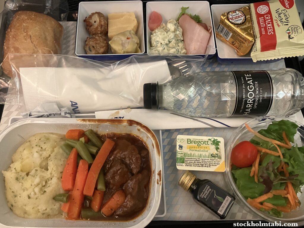 ANAのストックホルム↔︎羽田直行便の昼食