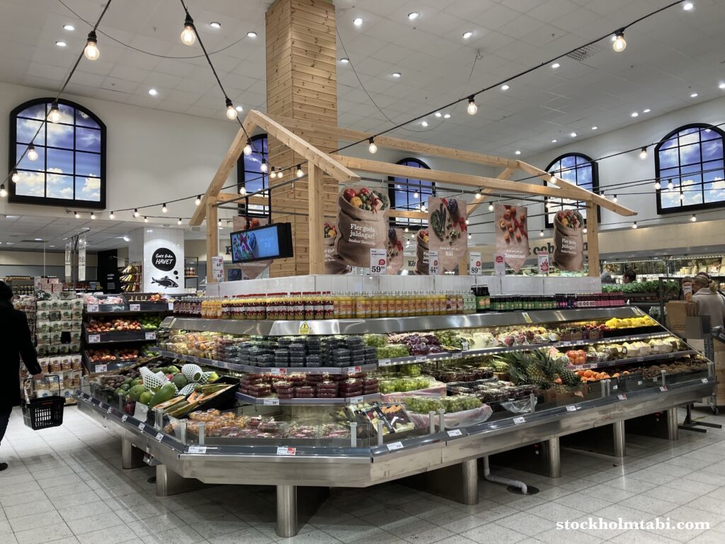 Hemköpの野菜売り場